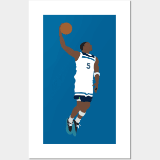 Anthony Edwards 5 Minnesota Timberwolves Dunks Posters and Art